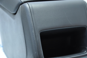 Console central armrest Honda Accord 18-22 black leather, without air duct, worn