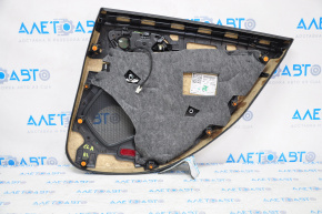 Door trim card rear left Mercedes CLA 14-19 black with black insert leather, armrest leather