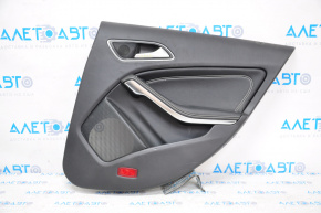 Door trim card rear right Mercedes CLA 14-19 leather black, broken crepe