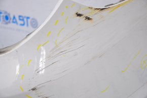 Bare rear bumper Mercedes CLA 14-19 usa, white, without parking sensors, scratches, broken mount