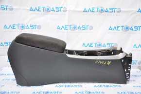 Console central armrest Nissan Altima 13-18 cloth black, scratch, worn