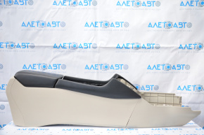 Central console armrest Nissan Maxima A36 16-18 leather black with beige, scratches