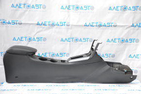 Central console armrest and cup holders Nissan Sentra 13-16 black leather, scratches