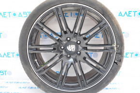 Set of wheels R22 4pcs 5x130 Porsche Cayenne 958 11-14 Sport Edition Black curb