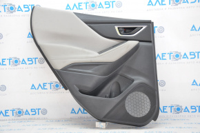 Door trim card rear left Subaru Forester 19-24 SK black with gray insert, crack in crepe