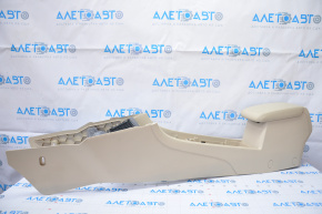 Console central armrest VW Passat b7 12-15 USA beige leather, scratches