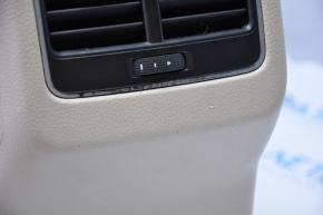 Console central armrest VW Passat b7 12-15 USA beige leather, scratches