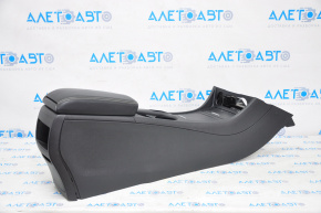 Central console armrest and cup holders Mercedes CLA 14-16 black, leather, scratch