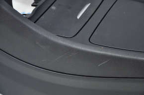 Central console armrest and cup holders Mercedes CLA 14-16 black, leather, scratch