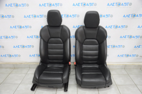 Complete set of seats Porsche Cayenne 958 11-14 with airbag, turbo 18 positions, dented leather
