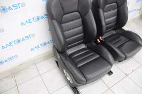 Complete set of seats Porsche Cayenne 958 11-14 with airbag, turbo 18 positions, dented leather