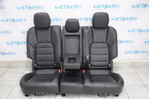 Complete set of seats Porsche Cayenne 958 11-14 with airbag, turbo 18 positions, dented leather