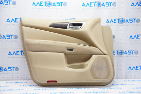 Door trim card front left Nissan Pathfinder 13-16 leather beige, for dry cleaning