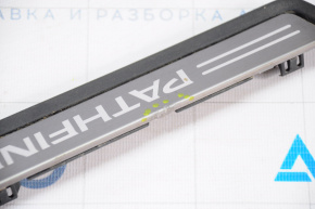 Door sill trim outer rear right Nissan Pathfinder 13-16 black with chrome, corrosion
