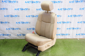 Driver's seat Nissan Pathfinder 13-16 with airbag, electric, beige leather, headrest with monitor, rust