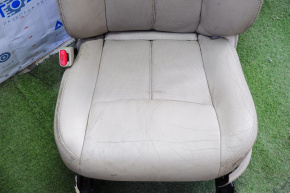 Driver's seat Nissan Pathfinder 13-16 with airbag, electric, beige leather, headrest with monitor, rust