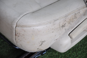 Rear row of seats 2nd row Nissan Pathfinder 13-16 beige leather, needs cleaning, cracks on leather