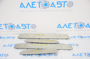 Set of door sills Porsche Cayenne 11-17 turbo, chrome, bumpers on chrome