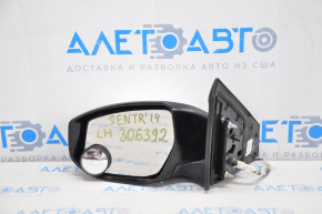 Side mirror left complete Nissan Sentra 16-19 rest 3 pins, white