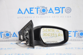 Side mirror right complete Nissan Sentra 16-19 rest 3 pins, white