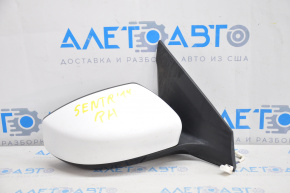 Side mirror right complete Nissan Sentra 16-19 rest 3 pins, white