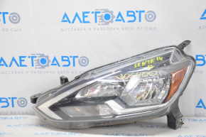 Headlight front left Nissan Sentra 16-19 bare rest, halogen, for polishing