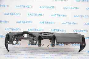 Torpedo front panel without AIRBAG Porsche Cayenne 958 11-16 black leather, leather peeled off
