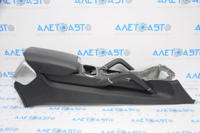 Central console armrest and cup holders Porsche Cayenne 958 11-14 leather, black, scratch