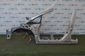 Front quarter left Toyota Prius 30 10-15 silver with central pillar