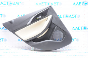 Door trim card rear left Infiniti QX30 17-19 plastic and leather beige