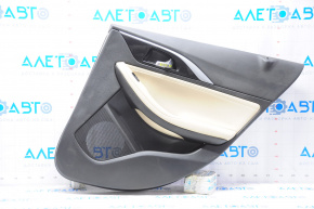 Door trim card rear right Infiniti QX30 17-19 plastic and leather beige, scratch