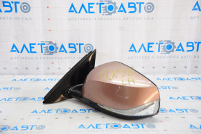 Left side mirror complete Infiniti QX30 17-19 17-19 pins, auto-lock, swivel, beige, crack