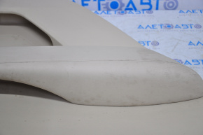 Door trim card rear left Lexus RX350 RX450h 10-12 beige with beige insert leather, armrest leather, water damage, cracked leather, broken crepe, pokes