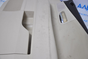 Door trim card front right Lexus RX350 RX450h 10-12 beige with beige insert leather, armrest leather, water damage, cracked leather