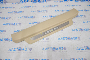 Door sill trim front right Lexus RX350 RX450h 10-15 beige, rubbed, dented chrome