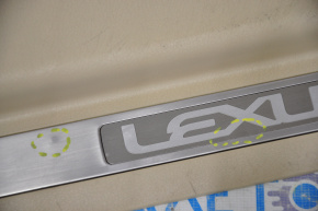 Door sill trim front right Lexus RX350 RX450h 10-15 beige, rubbed, dented chrome