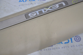 Door sill trim front right Lexus RX350 RX450h 10-15 beige, rubbed, dented chrome