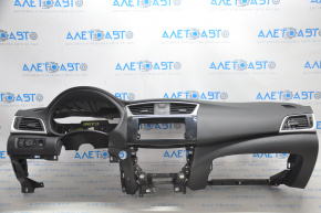 Torpedo front panel without AIRBAG Nissan Sentra 13-19 black, butt