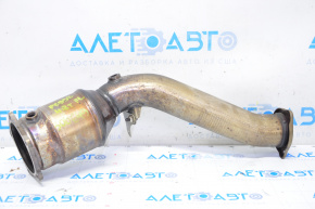 Intake pipe with catalytic converter left first Porsche Cayenne 958 11-17 4.8 Turbo
