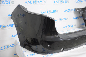 Rear bumper bare Porsche Cayenne 958 11-14 turbo, for parking sensors black, right part torn off