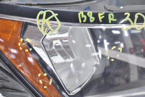 Headlight front right VW Passat b8 16-19 USA bare halogen, for polishing