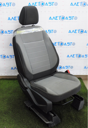Passenger seat Ford Escape MK3 13-15 without airbag, mechanical, cloth, black-gray under chemical