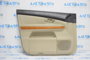 Door trim card front left RX300 RX330 RX350 RX400H 04-09 beige, scratch, cracks