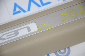 Door sill trim with illumination front right Lexus RX300 RX330 RX350 RX400h 04-08 beige, bumps, broken crepe, scratches