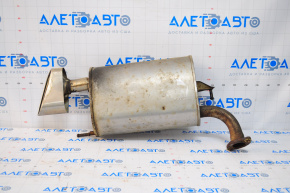 Muffler rear part barrel right Toyota Avalon 13-18 3.5 rusty, dented chrome tip, stuck studs