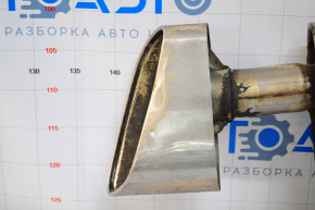 Muffler rear part barrel right Toyota Avalon 13-18 3.5 rusty, dented chrome tip, stuck studs
