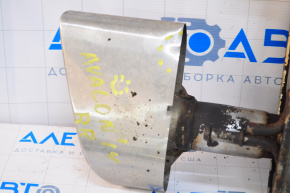 Muffler rear part barrel right Toyota Avalon 13-18 3.5 rusty, dented chrome tip, stuck studs