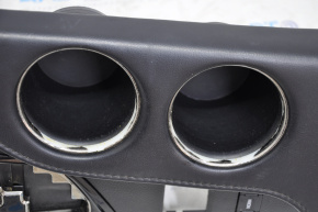 Shifter trim cup holders and pockets Toyota Avalon 13-18 black, peeling chrome, worn