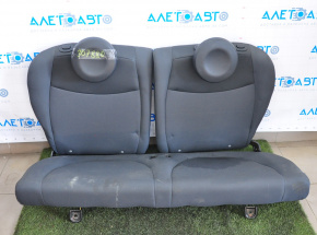 Rear row of seats 2nd row Fiat 500 12-13 leather-cloth black-gray, under chemical, without headrest