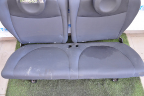 Rear row of seats 2nd row Fiat 500 12-13 leather-cloth black-gray, under chemical, without headrest